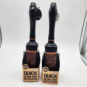 Conair Quick Blow-Dry Thermal Square Hairbrush Set Of 2 NEW